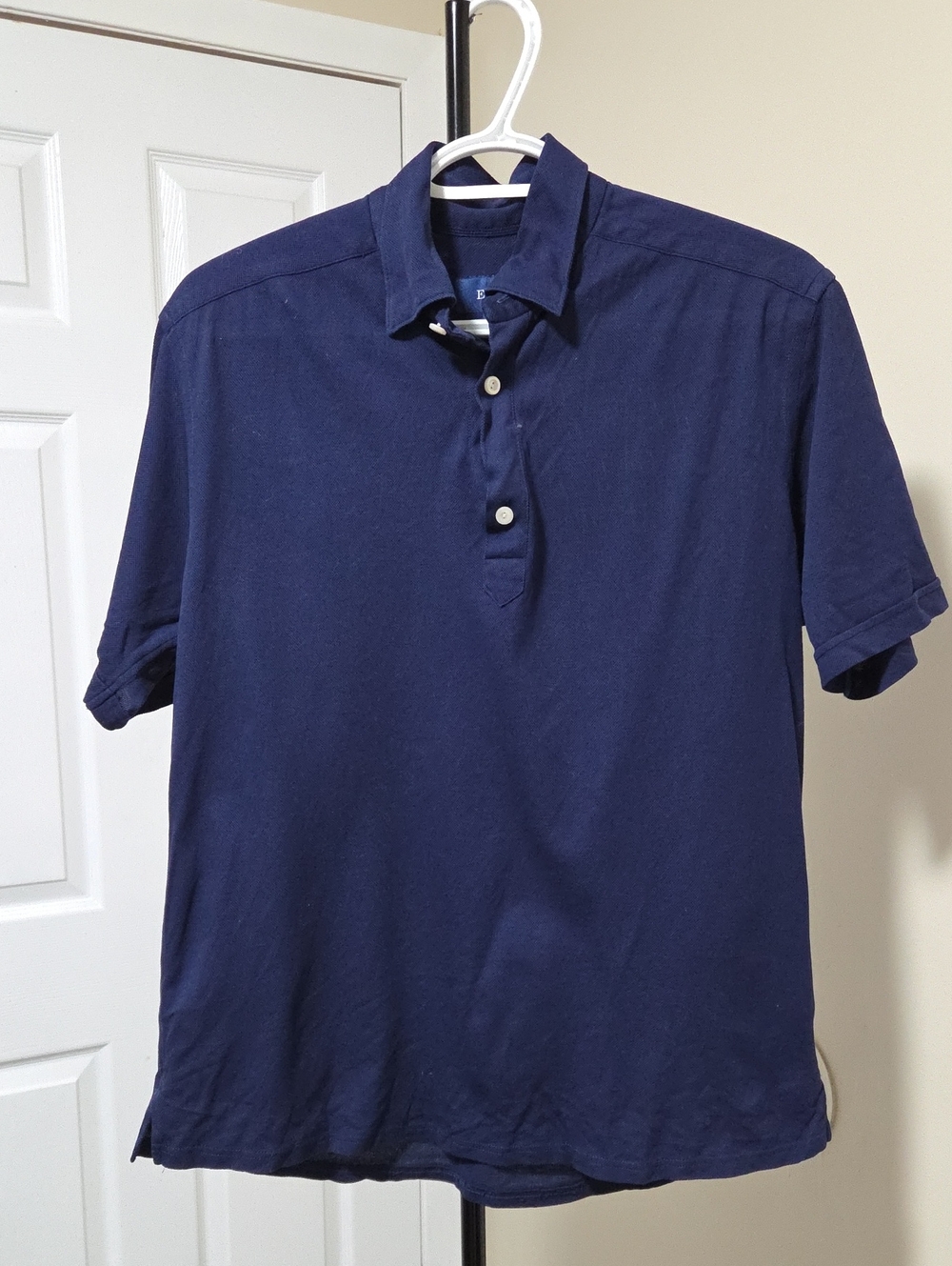 Eton 100% Cotton Men's Navy Short-Sleeve Polo Shirt